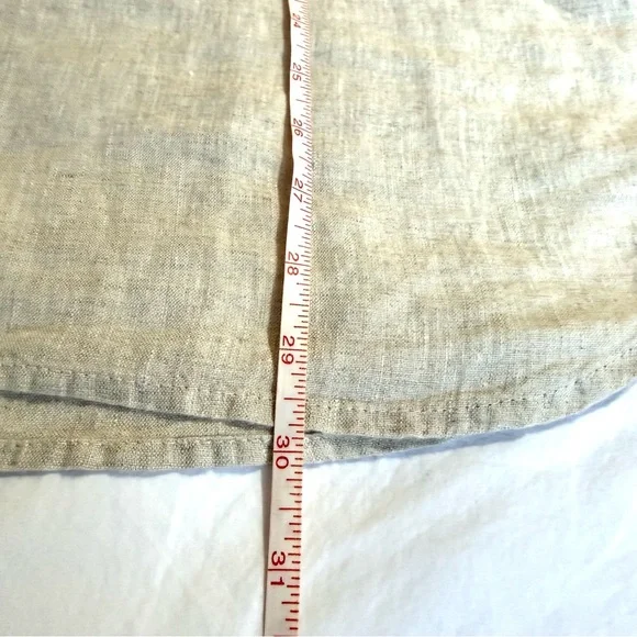 Banana Republic 100% Line Light Beige Shirt Beach Coastal Resortwear Size L - Picture 9 of 9